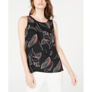 Alfani Printed Sleeveless Top Large NEW with Tags
